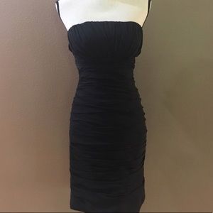 [bill levkoff] sweetheart ruched black dress